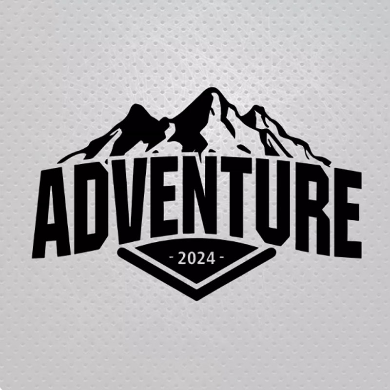 Outdoor Adventure Words - 2024 Mountain Adventure Car Sticker Outdoor