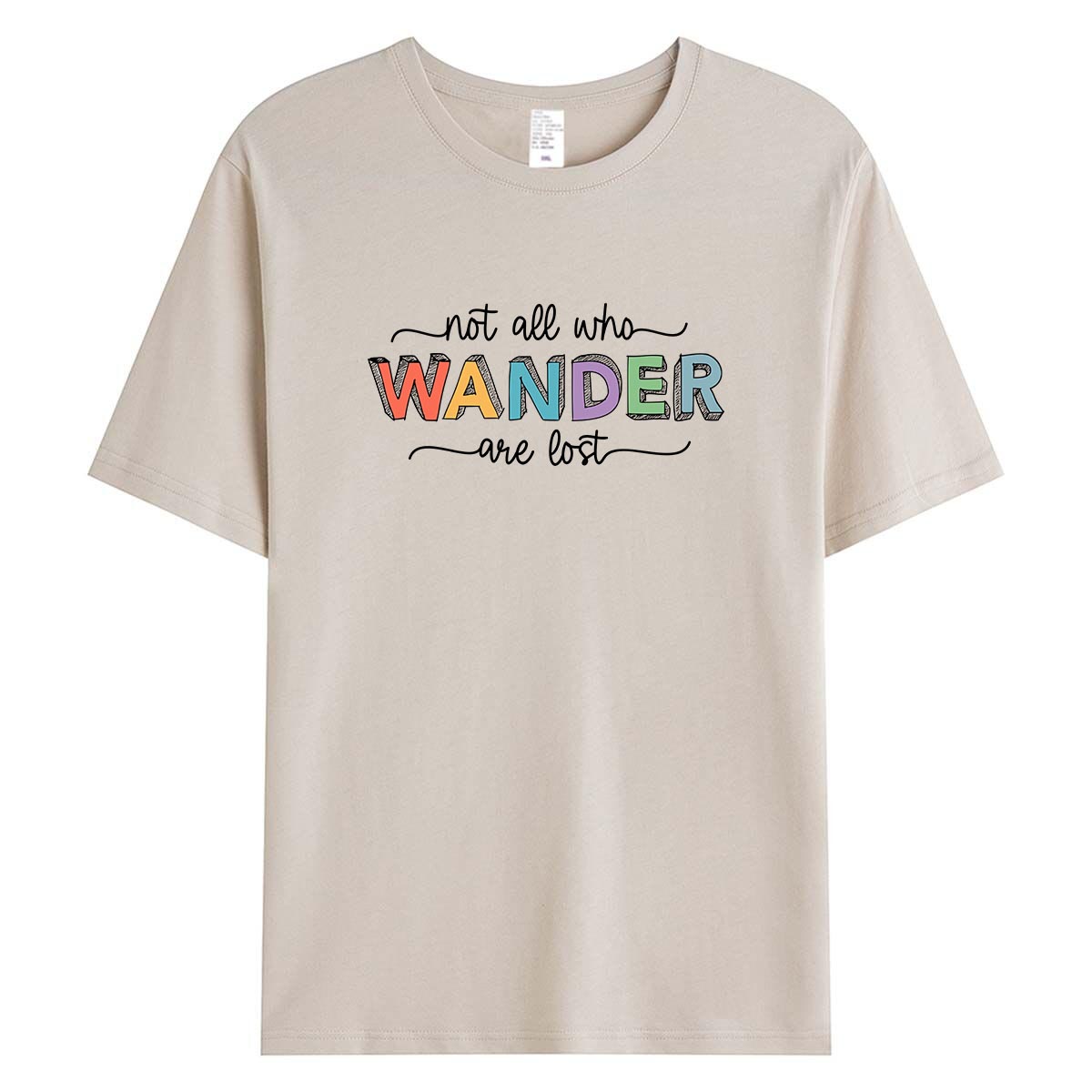 Casual WANDER Print T-Shirt Wo - Outdoor Adventure Vacations 评论和价格