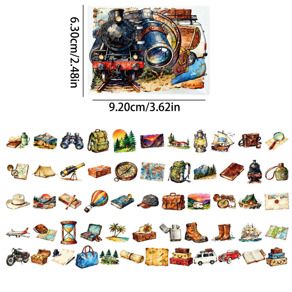 56Pcs Travel & Outdoor PET Sti - Outdoor Adventure Store 评论和价格