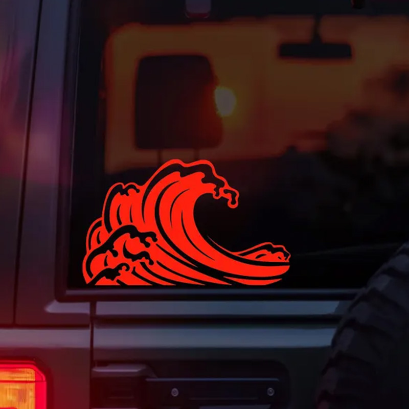 Ocean Wave Car Stickers For Wi - Outdoor Adventure Words 评论和价格