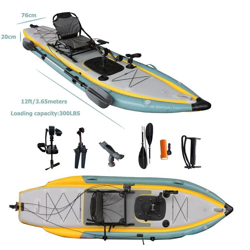 14ft Two-Person Inflatable Ped - Outdoor Adventure Kayak 评论和价格