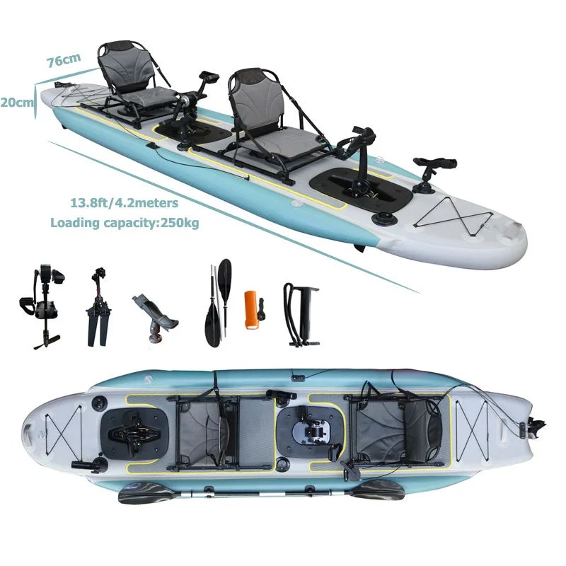 14ft Two-Person Inflatable Ped - Outdoor Adventure Kayak 评论和价格