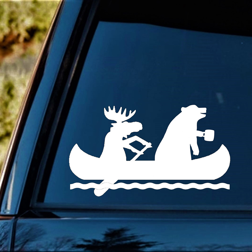 Moose Bear Canoe Camping Water - Outdoor Adventure Words 评论和价格