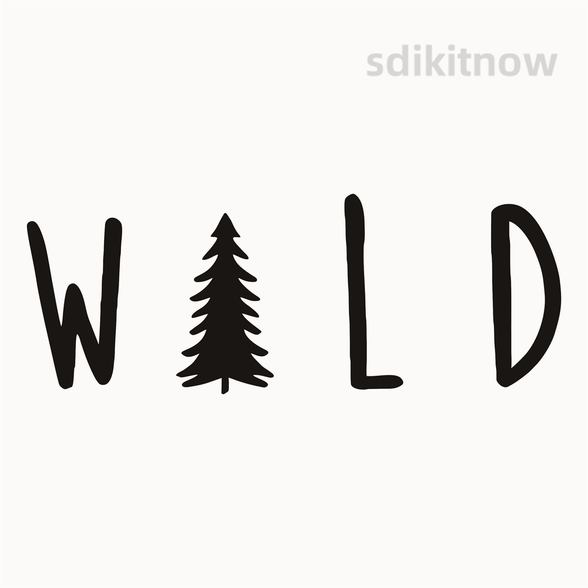 Wild Pine Tree Vinyl Car Stick - Outdoor Adventure Words 评论和价格