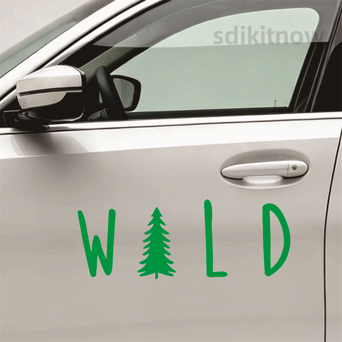 Wild Pine Tree Vinyl Car Stick - Outdoor Adventure Words 评论和价格