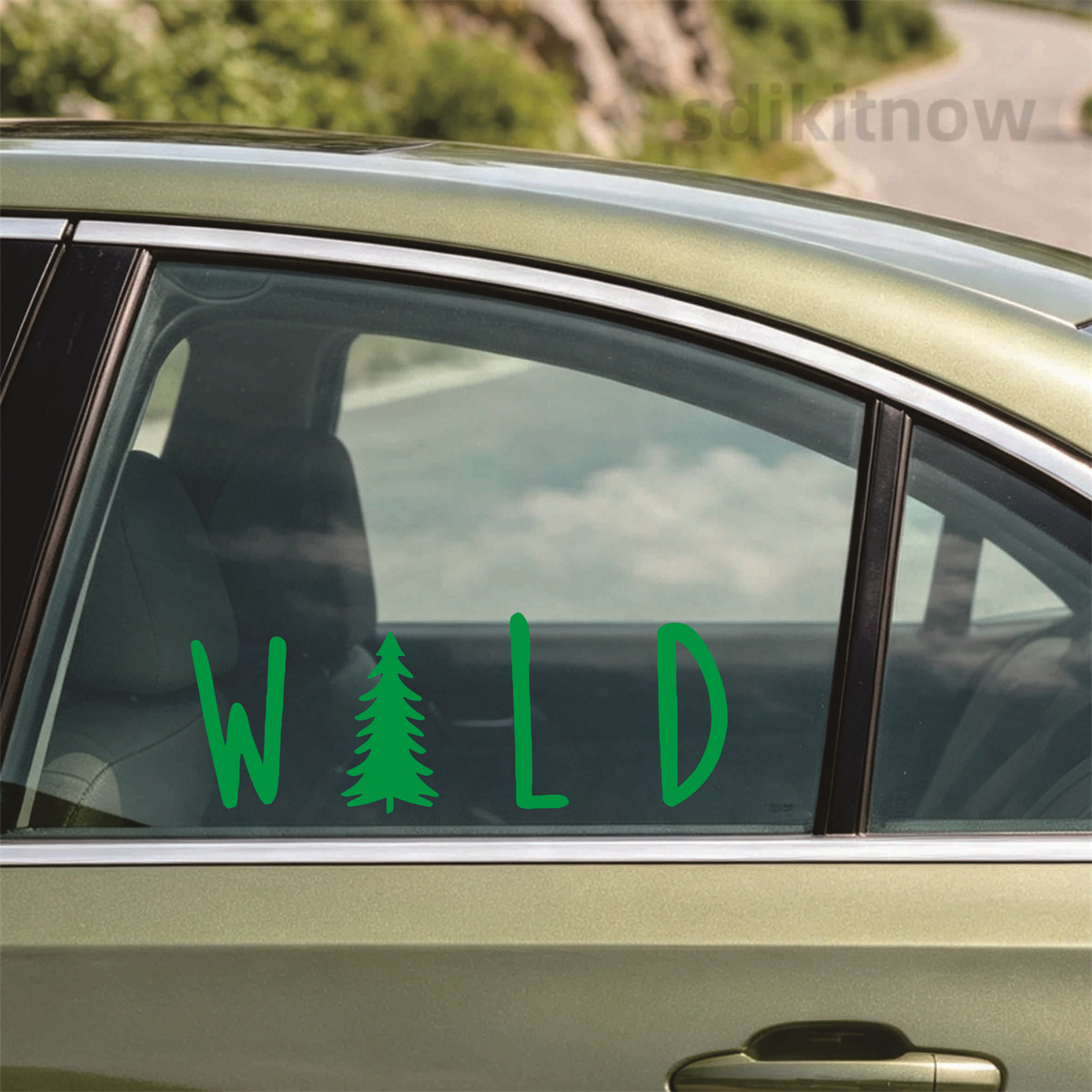 Wild Pine Tree Vinyl Car Stick - Outdoor Adventure Words 评论和价格